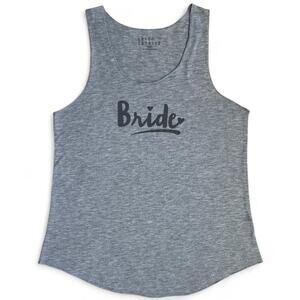 Bride Graphic Tank Heather Gray Bridal Bachelorette Honeymoon Women’s Small